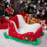 Christmas Sleigh Pet Bed (Removable Washable Plush Cover)