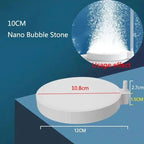 Round Aquarium Air Stone Disk (35–100mm, Fine Bubbles, 1–2 Pack)