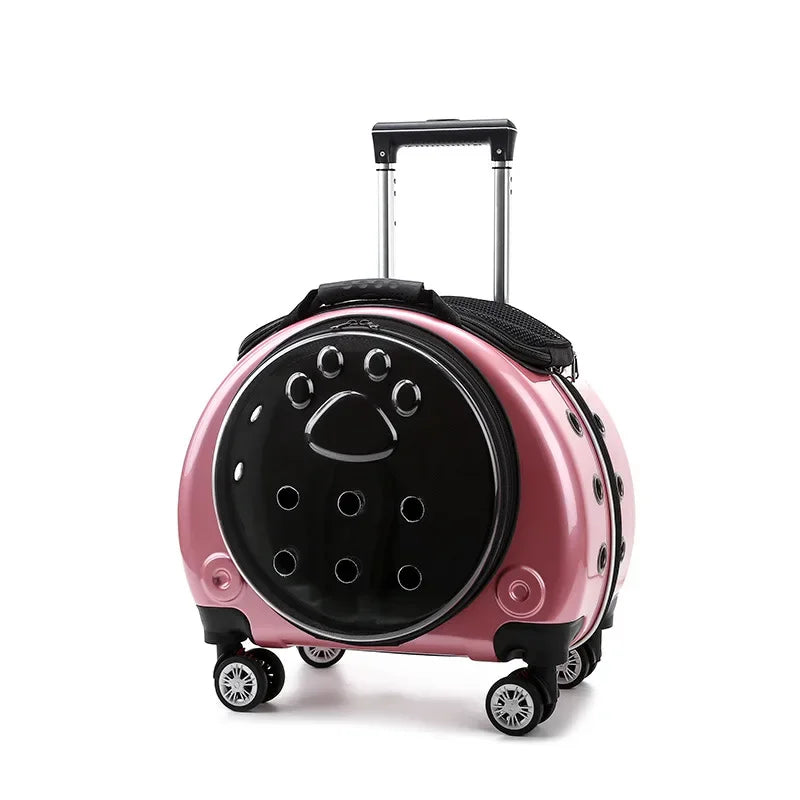 Transparent Space Capsule Pet Backpack & Luggage Bag — Large Capacity Multi-Purpose Carrier for Cats & Small Dogs