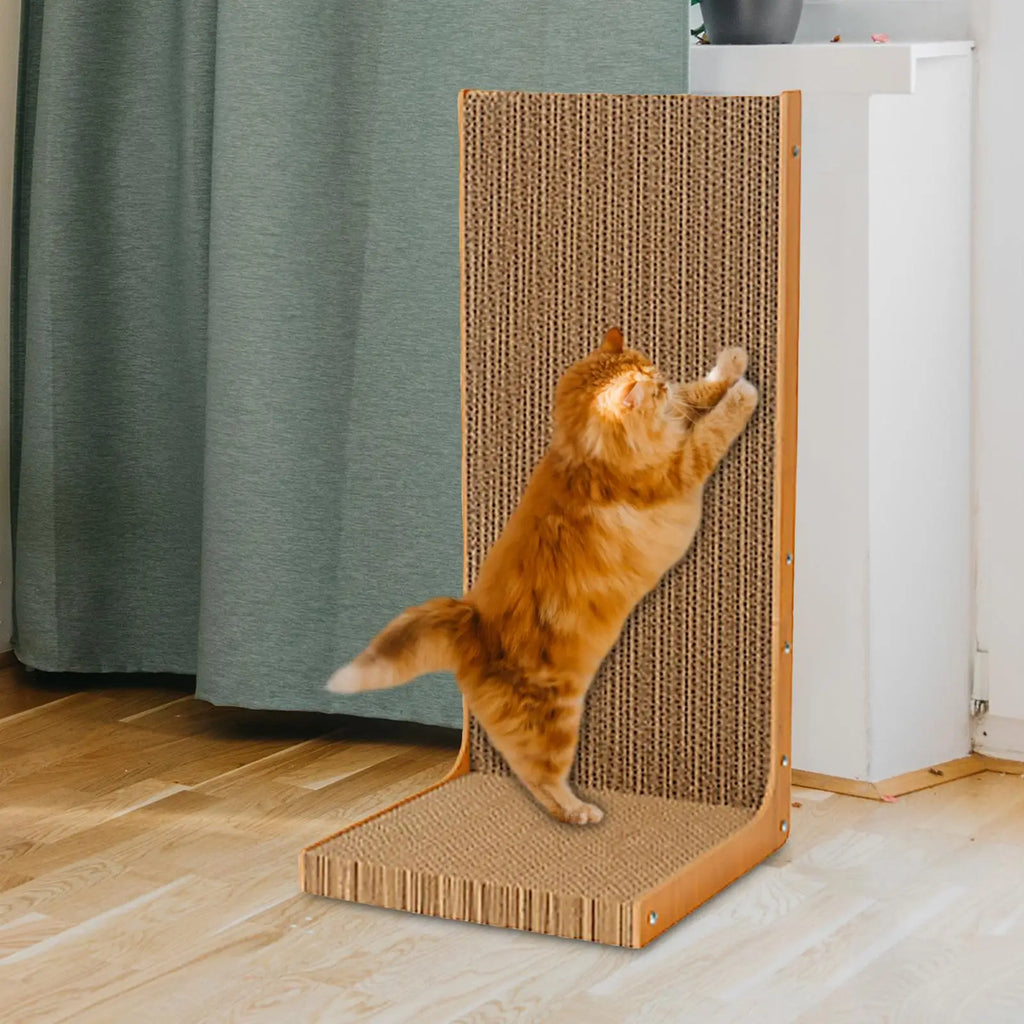 Large Cardboard Cat Scratcher & Nest Bed — Full-Stretch Scratch Pad