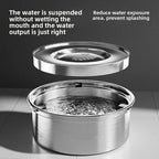 Stainless Steel Anti-Spill Dog Water Bowl (Non-Slip, Portable)