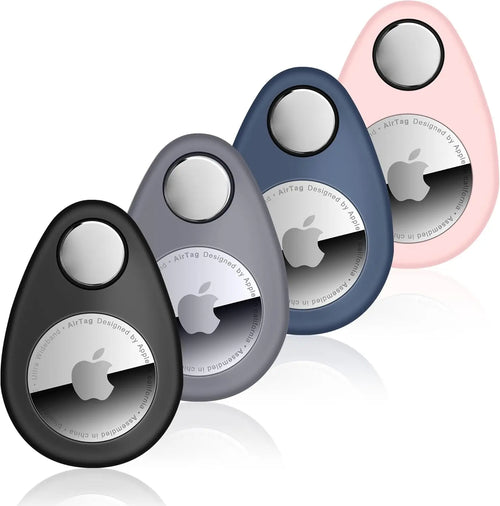 4-Pack Hidden AirTag Holder for Kids - Anti-Removal Case with Pins