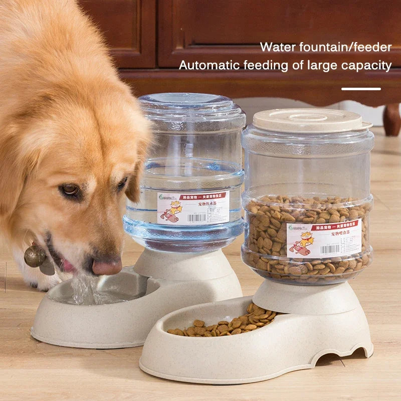 Gravity Pet Feeder and Waterer 3.8L (Auto-Refill, Cats & Dogs)