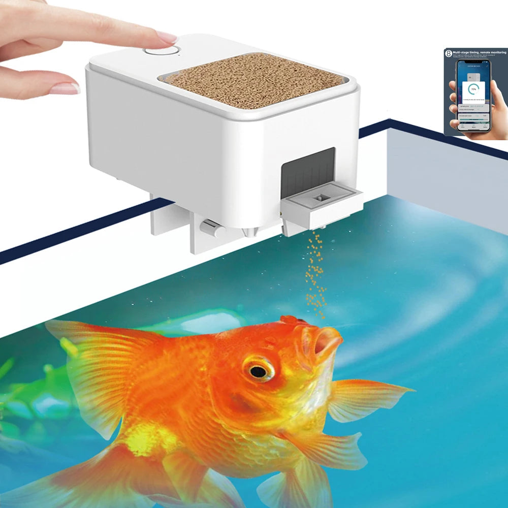 Smart WiFi Auto Fish Feeder with App Control LCD Display 100ml