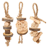 Wooden Chew Toys Set (3 Pcs) — Molar Care for Hamsters & Small Pets