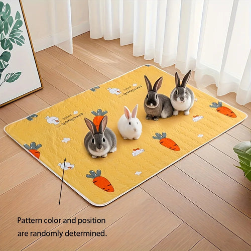 Carrot-Shaped Rabbit Pee Pad — Reusable & Machine Washable