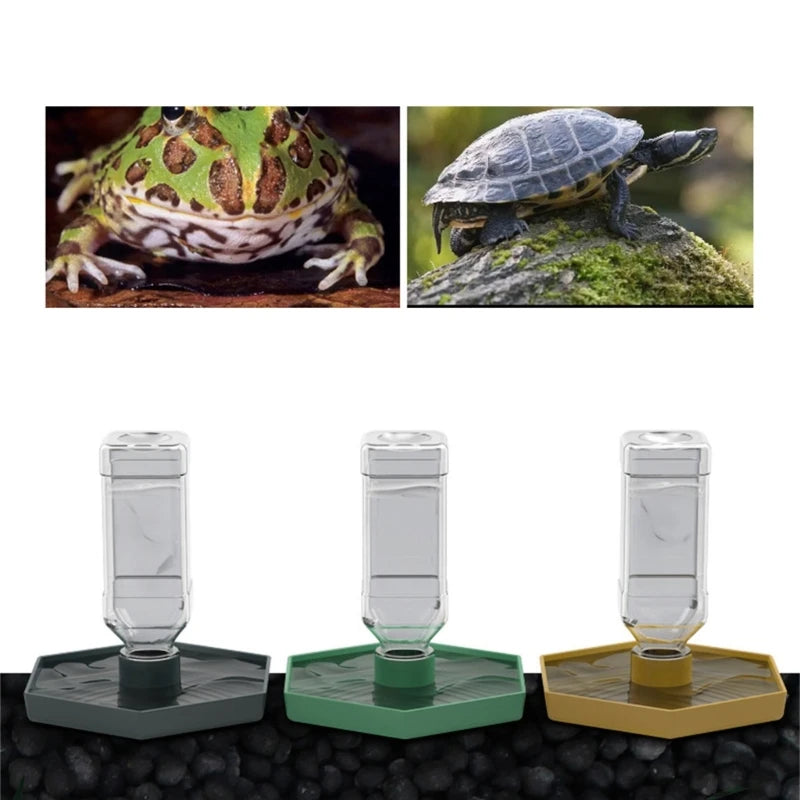 Antislip Automatic Reptile Water Bowl — Easy-Fill Dispenser for Lizards & Turtles