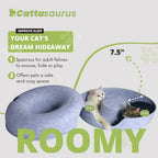 3-in-1 Cat Bed, Tunnel & Scratcher, Large Light Gray