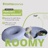3-in-1 Cat Bed, Tunnel & Scratcher, Large Light Gray