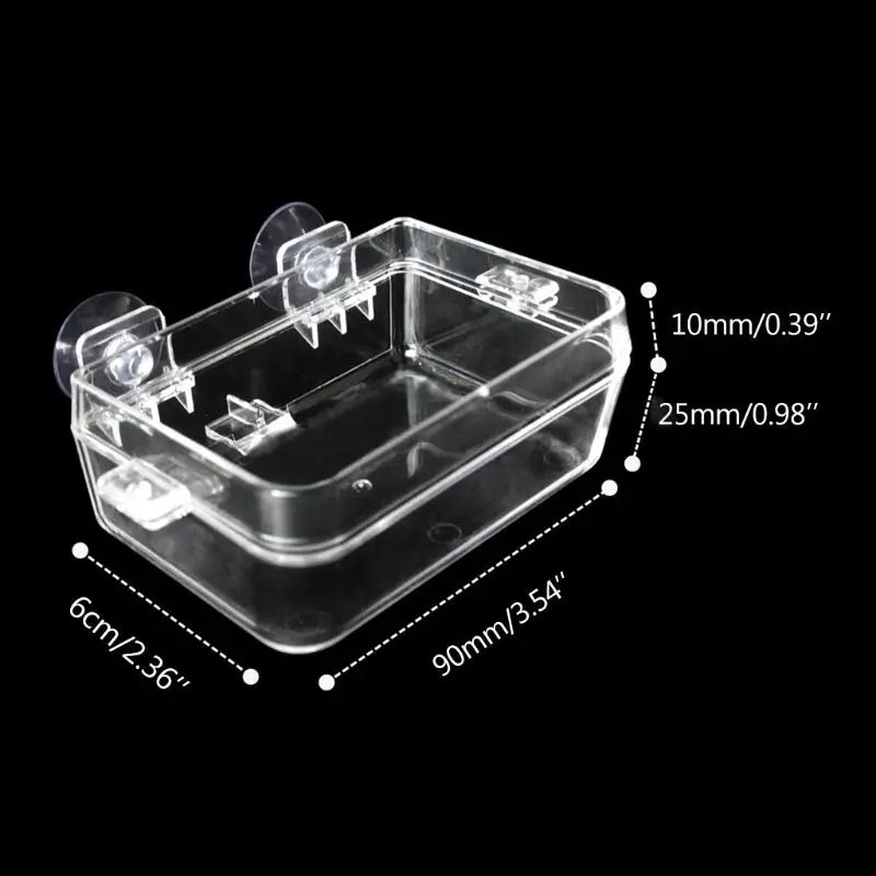 Anti-Escape Reptile Feeder Bowl — Clear Food & Water Dish for Small Reptiles