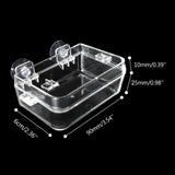Anti-Escape Reptile Feeder Bowl — Clear Food & Water Dish for Small Reptiles
