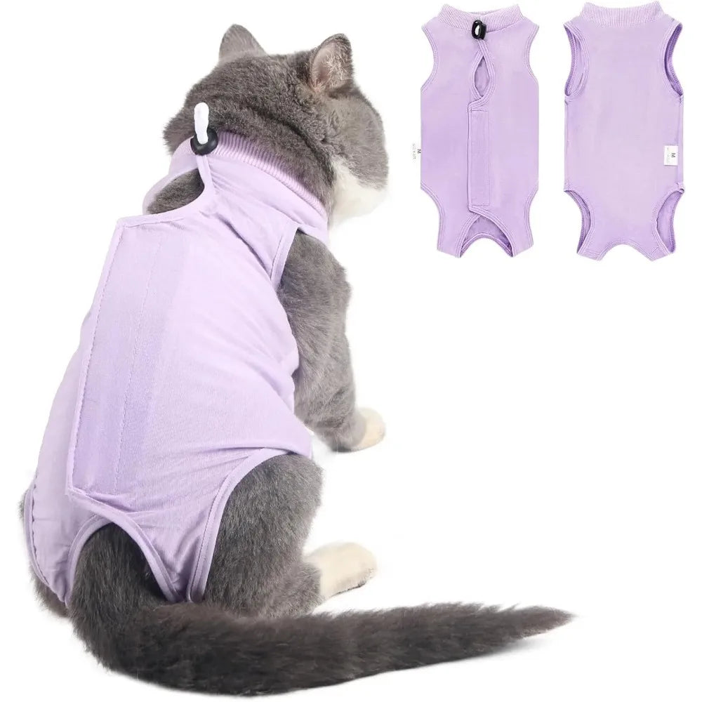 Cat Surgery Recovery Onesie — Anti-Licking Bodysuit for Spay & Neuter