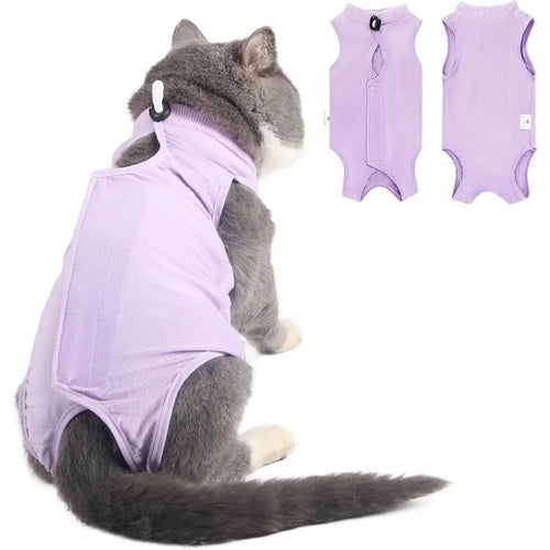 Cat Surgery Recovery Onesie — Anti-Licking Bodysuit for Spay & Neuter