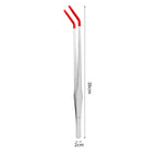 Stainless Steel Pet Feeding Tongs — Rubber-Tipped Tweezers for Reptiles