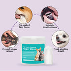 50-Count Pet Finger & Beauty Wipes — Teeth, Ear & Eye Cleaning for Dogs & Cats