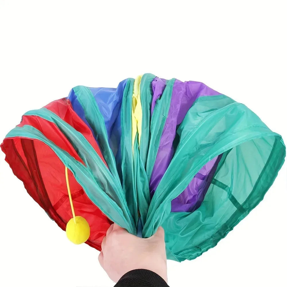 Foldable Crinkle Cat Tunnel — S, T & Y-Shape Multi-Path Play Tube