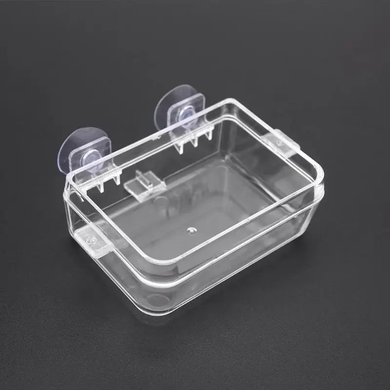 Anti-Escape Reptile Feeder Bowl — Clear Food & Water Dish for Small Reptiles