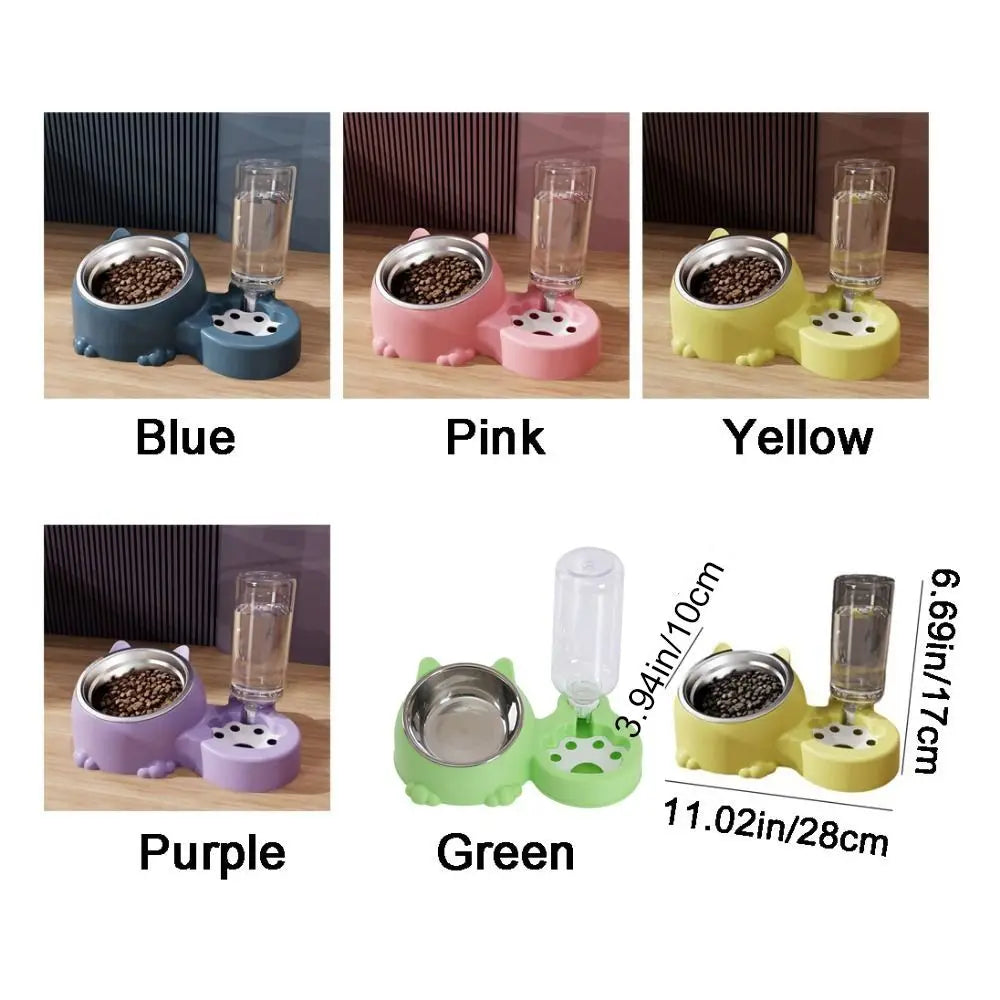 2-in-1 Auto Pet Feeder Bowl (Cage Hanging, Detachable, Large Capacity)