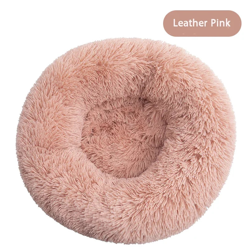 Round Plush Dog Bed
