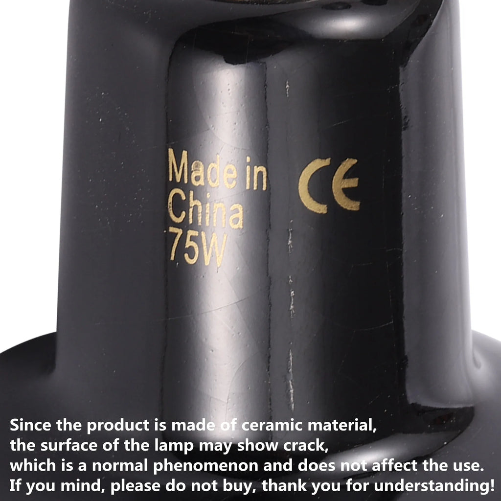 Ceramic Pet Heating Lamp — E27 Reptile Bulb for Tortoises, Snakes & Spiders