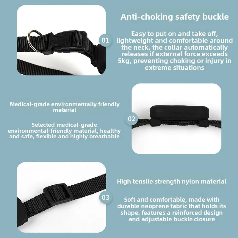 Bluetooth GPS Pet Tracker with Movement Alert Collar - Remote Locator for Dogs & Cats