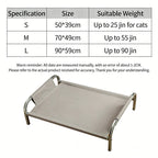 Elevated Cooling Dog Cot Bed, Moisture-Proof & Washable
