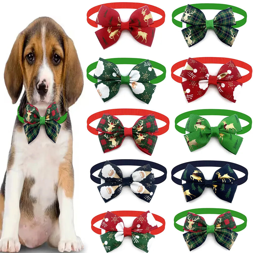 Christmas Adjustable Pet Bow Tie 50-Pack (Dog & Cat)