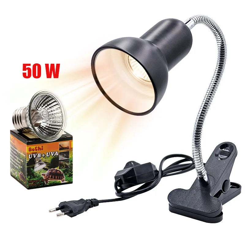 UVA/UVB 3.0 Basking Kit — Rotating Clip-On Holder, Lamp & Hygrothermometer