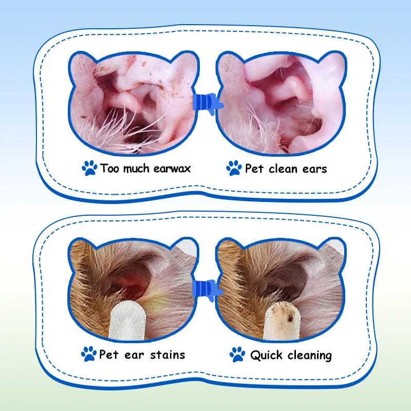 Pet Ear Cleaning Wipes with Chamomile & Aloe — Earwax & Tear Stain Remover, 100-Count