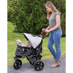 Pet Gear No-Zip AT3 Pet Stroller — One-Hand Fold, Jogging Tires & Cup Holder