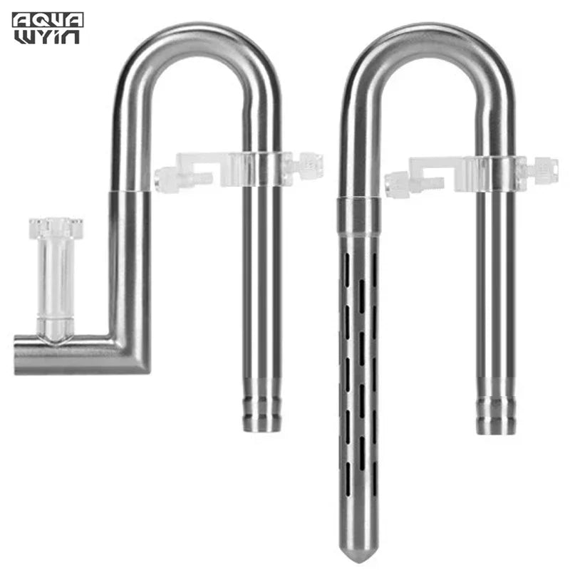 Stainless Steel Aquarium Lily Pipe & Oil Film Skimmer Set (WYIN Style)