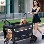BOSIMAO Large Foldable Pet Stroller Cart for Elderly & Disabled Dogs — Portable Outdoor Travel Carrier