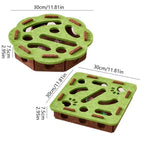 Cat Scratching Post with Felt Puzzle Box — 2-in-1 Enrichment Toy