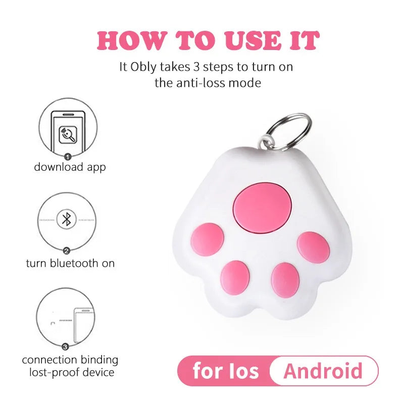 Mini Bluetooth GPS Smart Tracker with Anti-Loss Reminder - Pets, Kids & Keys