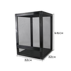 Front-Opening Reptile Terrarium — Tall Metal Mesh Door Enclosure