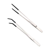 Stainless Steel Reptile Feeding Tongs — Rubber-Tip Tweezers for Safe Hand-Feeding