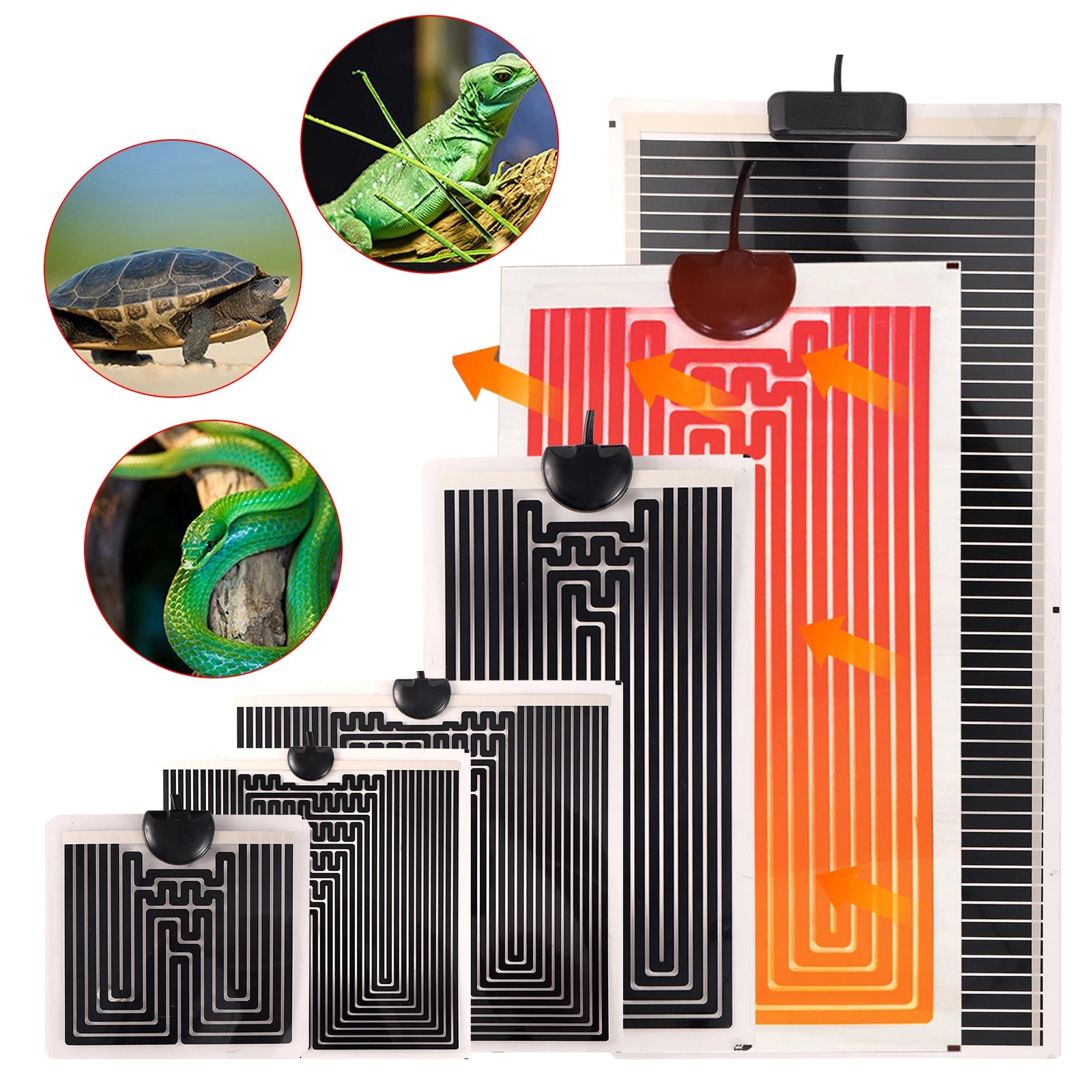 Adjustable Reptile Heat Mat — Graphene Heating Pad with Temperature Controller