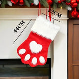 Christmas Pet Paw Stockings Plaid Design (1-10 Piece Pack)
