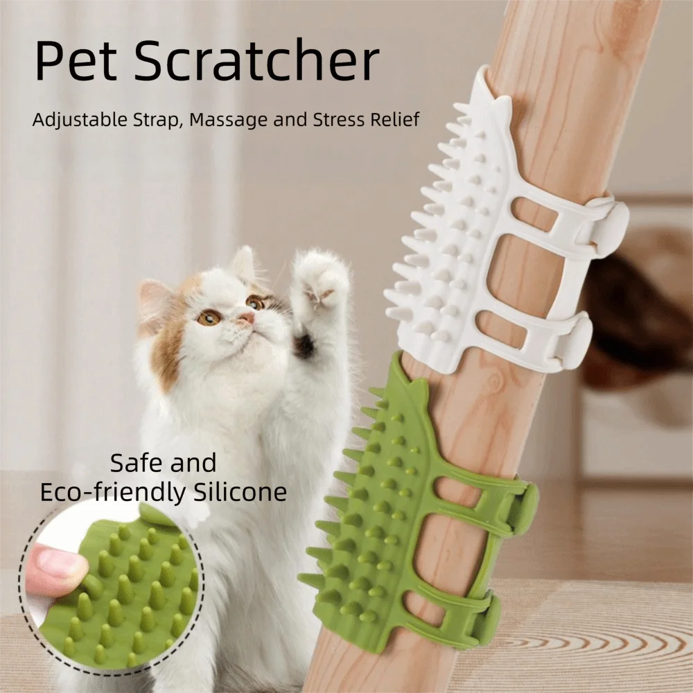 Self-Cleaning Silicone Corner Scratcher & Grooming Comb