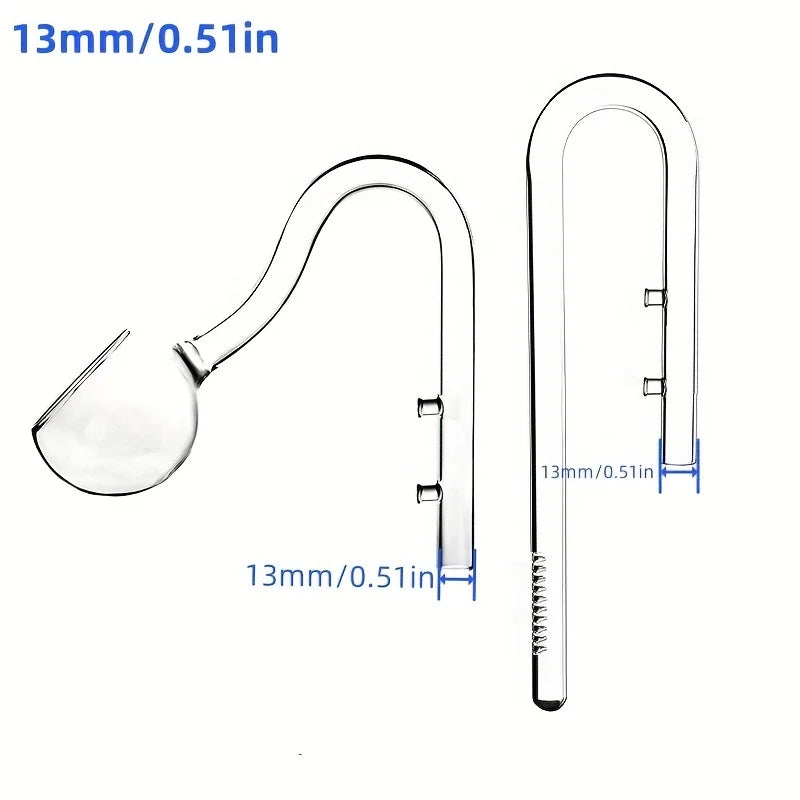 Borosilicate Glass Aquarium Inflow & Outflow Pipe (13/17mm)