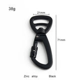 Swivel Locking Carabiner Clip — Auto-Lock Hook for Pet Leashes & Keychains