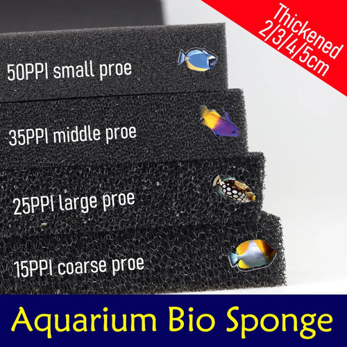 Cut-to-Size Aquarium Filter Sponge Pad (15–50 PPI, Bio Foam)