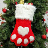 Christmas Pet Paw Stockings Plaid Design (1-10 Piece Pack)