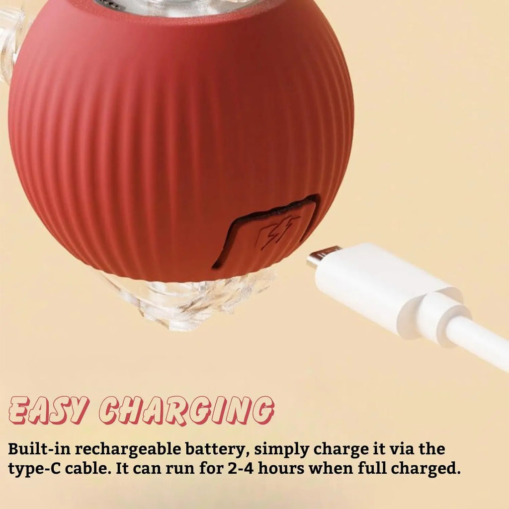 Auto Bouncing Ball Cat Toy — Rechargeable, Motion-Activated, 3 Modes
