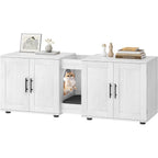 3-in-1 Wooden Cat Litter Box Cabinet with Scratching Pad