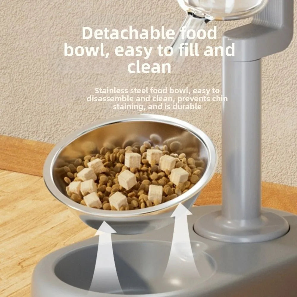Vertical Dog Water Dispenser - No-Drip, Non-Slip, Stainless Steel