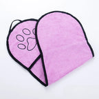 Quick-Dry Pet Towel with Pocket Design — Hangable Absorbent Bath Wrap