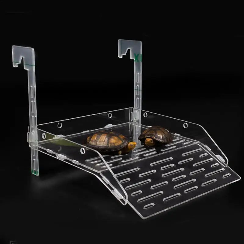 Acrylic Turtle Basking Ramp — Suction Cup or Hook-Mount Dock