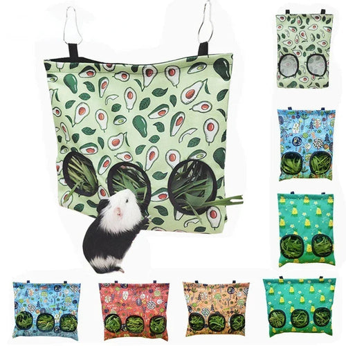 Hanging Hay Bag Feeder — Multi-Hole Oxford Cloth Dispenser