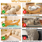 3-in-1 Cat Scratcher Bed with Hammock & Replacement Pad